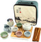 Ceramic Kungfu Tea Sets 12 Piece,Mini Protable Travel Tea Set With Tea