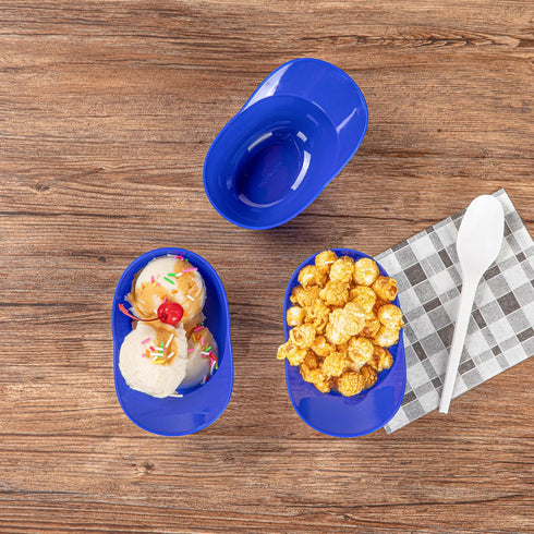 8.5 10 Restaurantware-Mini Serve Ounce Baseball Helmet Ice Cream Bowls, Disposable Sundae Bowls - Sturdy, Stylish, Blue