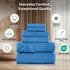6 Pack 550 100% 2 2 2 EcoNour Luxury Navy Blue Turkish Cotton Bath Towels, GSM Cotton Includes Bath, Hand & Washcloths