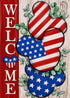 Welcome 4th of July Stars Stripes Cartoon Mouse Garden Flag - Double Sided American USA Memorial Day Yard Decor