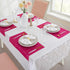 HommxJF 4 Placemats,13 19 inch Pieces Wave Scroll Damask Jacquard Hot Pink x Protect Surface Heat and Stain Resistant