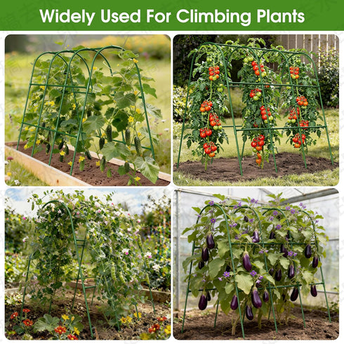 47.2x47.2 X21.6) Cucumber Trellis for Raised Bed,U-Shape Garden Trellis for Climbing Plants Outdoor, Metal Arch