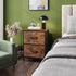 2 Closet, WLIVE Night Stand, Small Dresser with Drawers & Wooden Top, Nightstand with Fabric Bins, Bedside Table End
