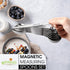 Spring Chef White Stainless Steel Magnetic Measuring Spoons Set of 8 with Leveler, Dual Sided Metal Teaspoon & Tablespoon Measuring Spoons, Fits in Spice Jars, Kitchen Gadgets for Baking & Cooking