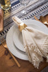 DII Decorative Geometric Napkin Ring Set - Triangle Band Gold, 6 Count