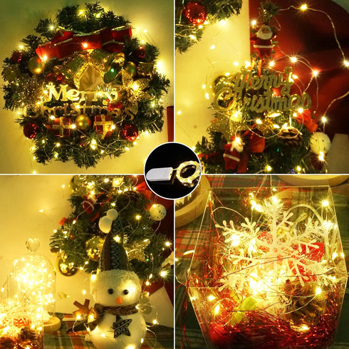 15 Packs 20 6.6FT SmilingTown LED Fairy Lights Battery Operated - Silver Copper Wire Waterproof Starry String Light