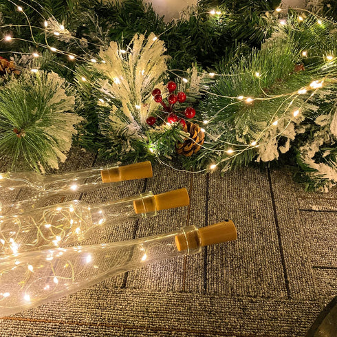 Etinga Pack 6.6ft 20led Christmas,(15 Pack, Pack) Dual Battery LED Bottle Lights, Double The Lighting Time, for Indoor