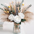 RoseTalk Faux Flower Arrangement with Vase, Center Pieces Decoration for Table, Pampas Grass