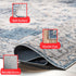 nuLOOM 2' x 3' Dania Machine Washable Medallion Accent Rug, Navy, Rectangular, 0.1" Thick