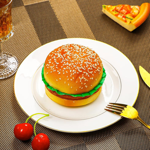 1 CroBlissful Pcs Artificial Hamburgers Realistic Fake Food Bread Model Photography Prop for Kitchen Food Fake Display