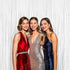 BTSD-home 4 Pack 3x 8ft White Foil Fringe Curtain Backdrop, Party Streamers Decorations for Metallic Photo Booth,