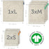 6 Reusable Produce Bags, Organic Cotton Mesh Grocery Bags, Washable, for Vegetables