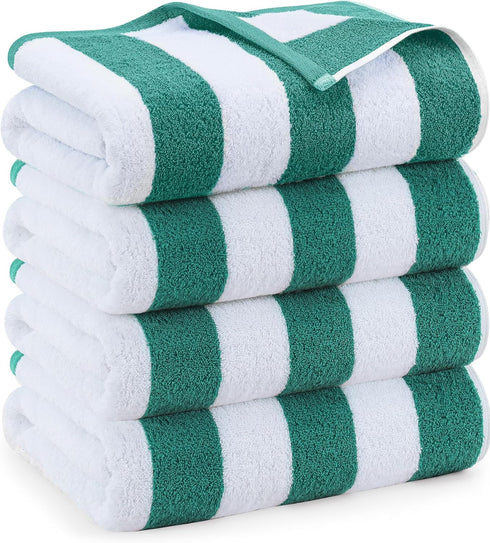 Utopia Towels 4 Pack Cabana Stripe Beach Towel, 30 by 60 Inches,
