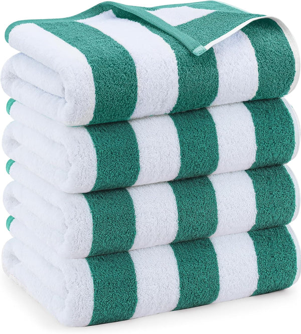 Utopia Towels 4 Pack Cabana Stripe Beach Towel, 30 by 60 Inches,
