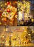 8ft 20 White4 Pack Battery Operated Christmas String Lights, LED Mini Lights with Timer, Christmas Tree Lights