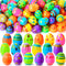 JOYIN 200 Pcs Plastic Printed Bright Easter Eggs 2.3" Tall for Easter