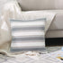 2 Pack Multicolor Stripe Euro Pillow Case, Soft Linen Square Decorative Throw Cushion Cover, 26" x 26"