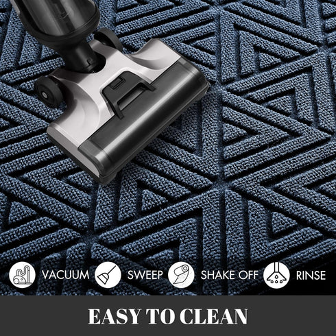 Yimobra Door Mat Outdoor Entrance, Heavy Duty Welcome Mat for Home Entry, Waterproof, Easy Clean, 29.5 x 17, Blue