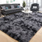 Tepook Soft Fluffy Area Rug, Modern Shaggy 3x5 Fuzzy Rug for Bedroom, Non-Slip Dark Grey Indoor Nursery Decor