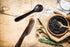 HIC Kitchen Handcrafted Ankole Cow Horn Caviar Scoop Spoon, 4.25-Inches, Unique Color Variance
