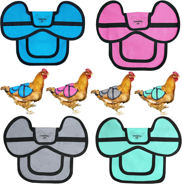 COOPED UP Canvas Chicken Saddle for Medium-Large Hens with Larger Wing Cover