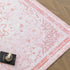 REBBORUG 4x6 Pink Rug for Office Under Desk Rolling Chairs - Small Classroom Rug Reading Corner,Washable Bow Floral