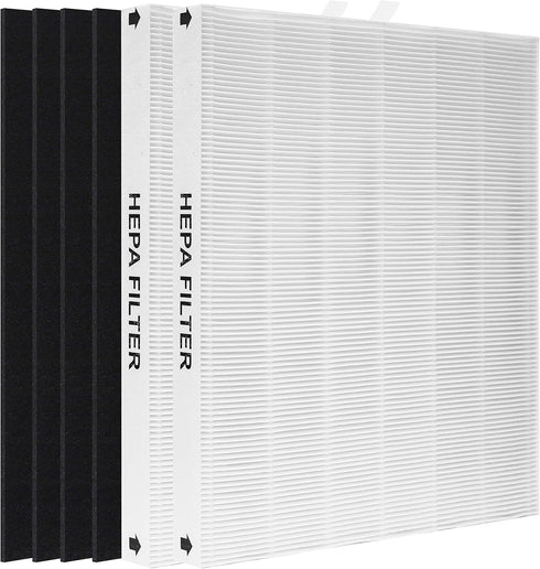 AP-1512HH True HEPA Replacement Filter, Compatible with Coway Airmega AP-1512HH, 2 HEPA Filters + 4 Odor Pre-filters