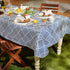 60x102, DII Indoor/Outdoor Vinyl Tabletop Collection Grid Pattern, Flannel Backed Tablecloth, Rectangle, Navy