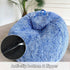LIFEREVO Fluffy Faux Fur Bean Bag Chair Cover Blue (No Filler), Ultra-Soft Stuffed Animal Storage Bean Bag Kids Adults