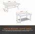 48" 25" 18" Modern Leisure Garrison Patio Ottoman/Coffee Table/Fire Pit Cover - Water-Resistant Fabric - Heavy-Duty