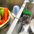 BuleVina 2.2 inch, Stainless Steel Sponge Holder for Kitchen Sink - Never Rust Hanging Saddle Double for Soap Kitchen