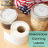 Dissolvable Food Labels for Canning - 250 Labels for Pantry, Food Containers, Mason Jar Storage - Made in USA