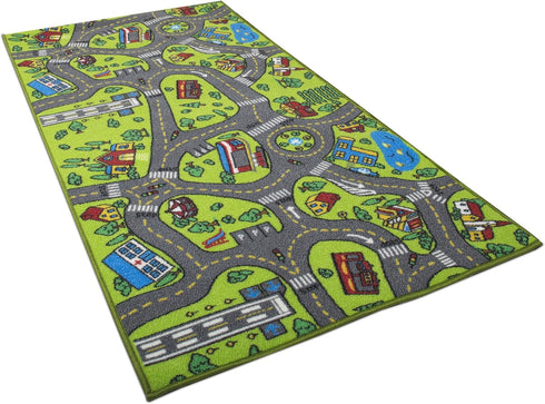Angels Kids Carpet Playmat Rug City Life Great for Playing with Cars and Toys - Play Learn and Have Fun Safely - Kids
