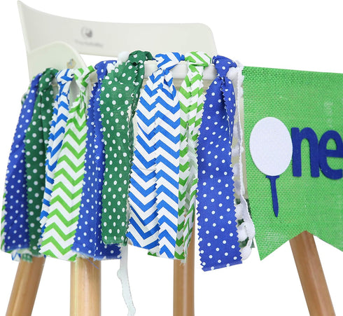 Golf High Chair Banner for 1st Birthday, First Birthday Decoration for Baby's Party, Photo Props