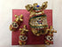 Gorgeous Jewelled Trinket Box - Mother and Three Babies Pig Piggy Piglet with Inlaid Crystal