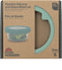 Food Huggers Gradual Green Replacement Lids for Glass Storage Containers, Silicone & Glass Lids, 100% Plastic Free, 1