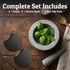 Set, 4 Priority Chef Heavy Duty Extra Large Mortar and Pestle Cup, Hand Carved from Natural Granite, Make Fresh