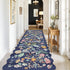 3x10 10ft Decor(3x10/Purple) Long Hallway Runner Rug: Washable Wide Floral Low-Pile Carpet for Entryway Kitchen Non