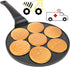 Car & Truck Mini Pancake Pan, Make 7 Unique Flapjack Cars, Nonstick Griddle for Breakfast Fun & Easy Cleanup