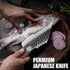 ENOKING Chef's Knife - 6.1" Viking Knife with Sheath for Fish Meat Cutting, Full Tang Butcher Knife for Kitchen Camping