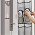 Over The Door Shoe Organizer, 14 Large Mesh Pockets Hanging Shoe Rack for Closet, Gray, 2-Pack