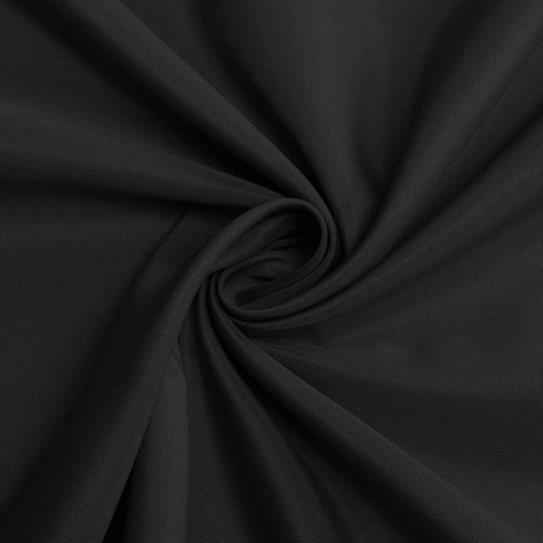 sancua Round Tablecloth, 60 Inch Water Resistant Washable Polyester for Dining and Parties, Black