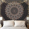 Edeesky Black Mandala Tapestry Wall Hanging, Psychedelic Aesthetic Indian Hippie Decor for Bedroom, Living Room