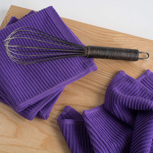 Now Designs Ripple Kitchen Dishcloth, Set of 4, Prince Purple