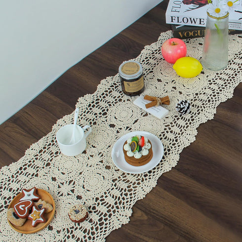 15 60 inch kilofly Handmade Crochet Cotton Lace Table Runner Tablecloth, x