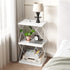 3-Tier ET-03W End Table Small Side Table Tall Bedside Night Stand with Storage Sofa Side desks for Living Room Bedroom
