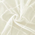 KOUFALL Quatrefoil Sheer Curtains - 63 Inch Length for Living Room - Cream Beige Grommet Semi Sheer Drapes