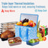 VENO 2 Pack 2 Pack) Insulated Cooler Bag, Reusable Grocery Shopping Bag for Food Delivery, Heavy Duty, Large Size