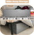 LotFancy Foldable Under Bed Storage Bags - Closet Organizers with Clear Window, 24” x 16” x 6", Gray, Pack of 2