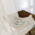 KOUFALL Sheer Curtains 96 Inches Long, 2 Panel Set, Cream Beige Lightweight Thin Linen Look for Bedroom